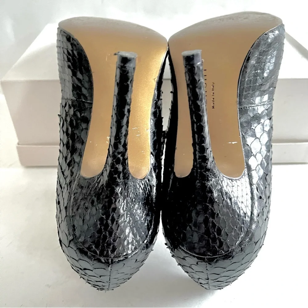 Givenchy black python Mary Jane heels 37.5
